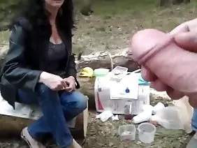 Trío con una MILF gruesa
